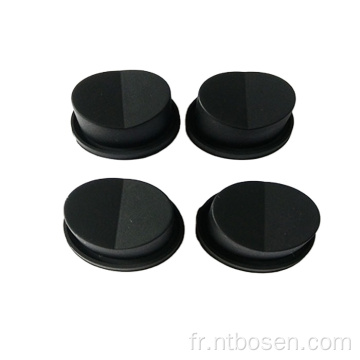 Bouton de silicone de commutateur noir personnalisé